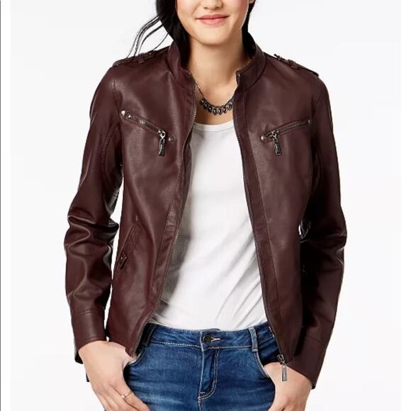 NWT Jou Jou hooded Faux Fur Moto Jacket XS - Picture 2 of 14